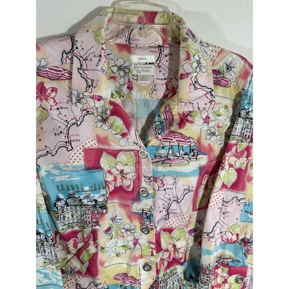 Christopher & Banks Women’s Travel Leisure Shirt Jacket w/Gold Buttons - Sz XL - Picture 9 of 9